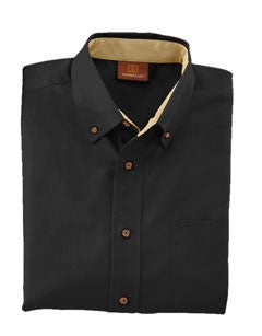 Men's Long-Sleeve Twill Shirt with Stain-Release – M500