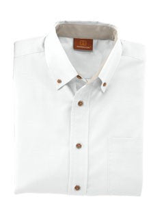 Men's Long-Sleeve Twill Shirt with Stain-Release – M500