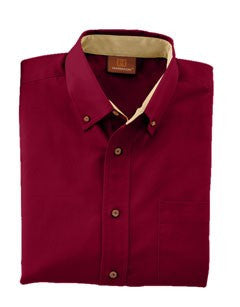 Men's Long-Sleeve Twill Shirt with Stain-Release – M500